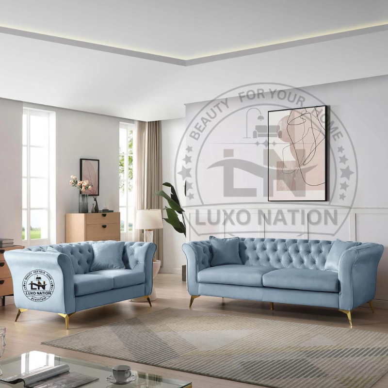 Luxo Nation Evoke Chesterfield Sofa:   Stylish Comfort for Every Space